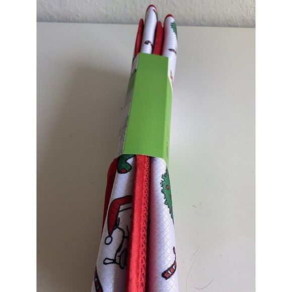 2 Pack Peanuts SNOOPY CHRISTMAS Dish Drying Mats 16 X 18” Wreath Dog House NEW - Picture 6 of 11